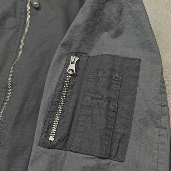 Goodfellow Tech Bomber Jacket Men's S Grey Utility Lightweight Lined Cotton - Picture 4 of 8